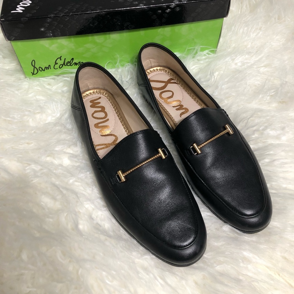 Sam Edelman Lior Loafer in black leather in a 6